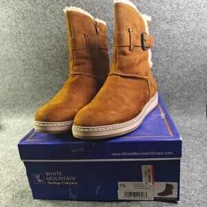 White Mountain Women’s Winter Boots – TOBACCO, Size 7.5, W27907-369